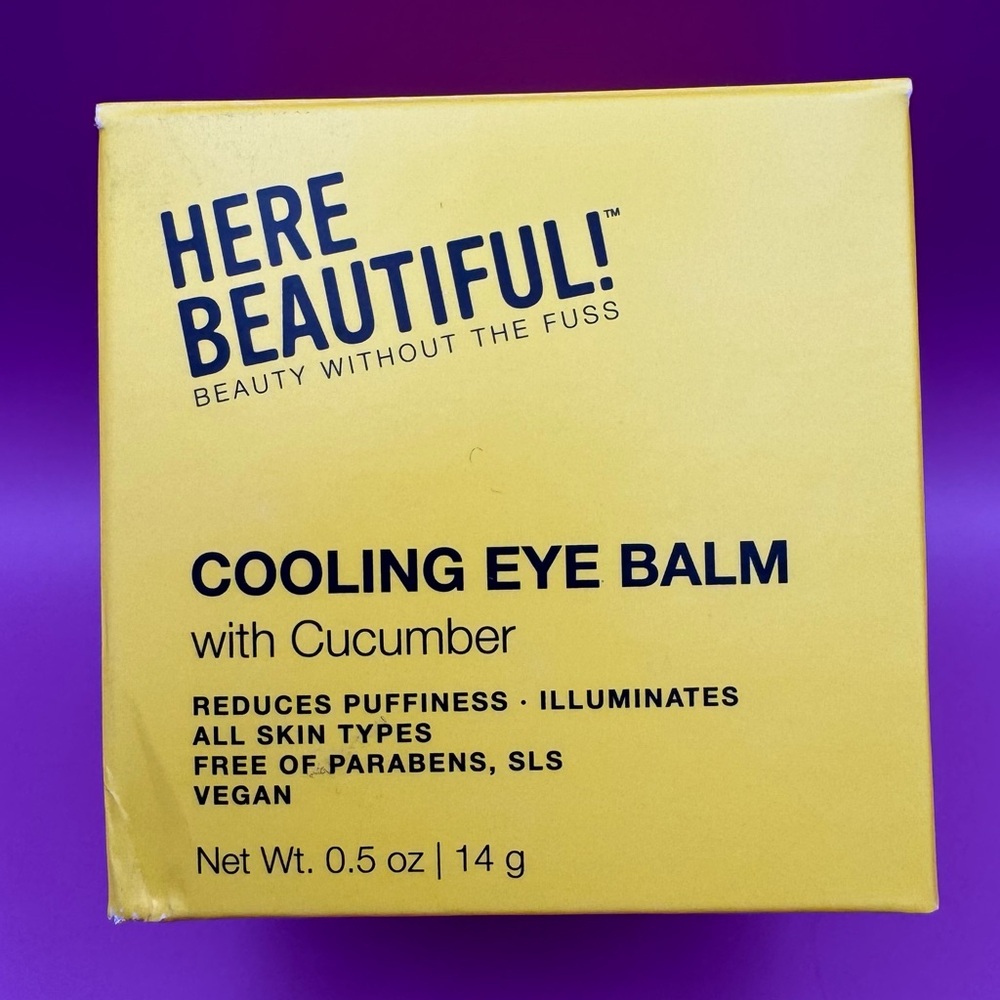 Here Beautiful! Cooling Eye Balm with Cucumber - 0.5 oz/14 g - NIB